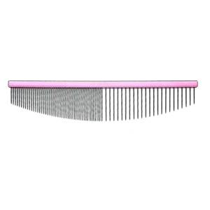 6.5" 50/50 Pink Half-Moon Comb by Zolitta