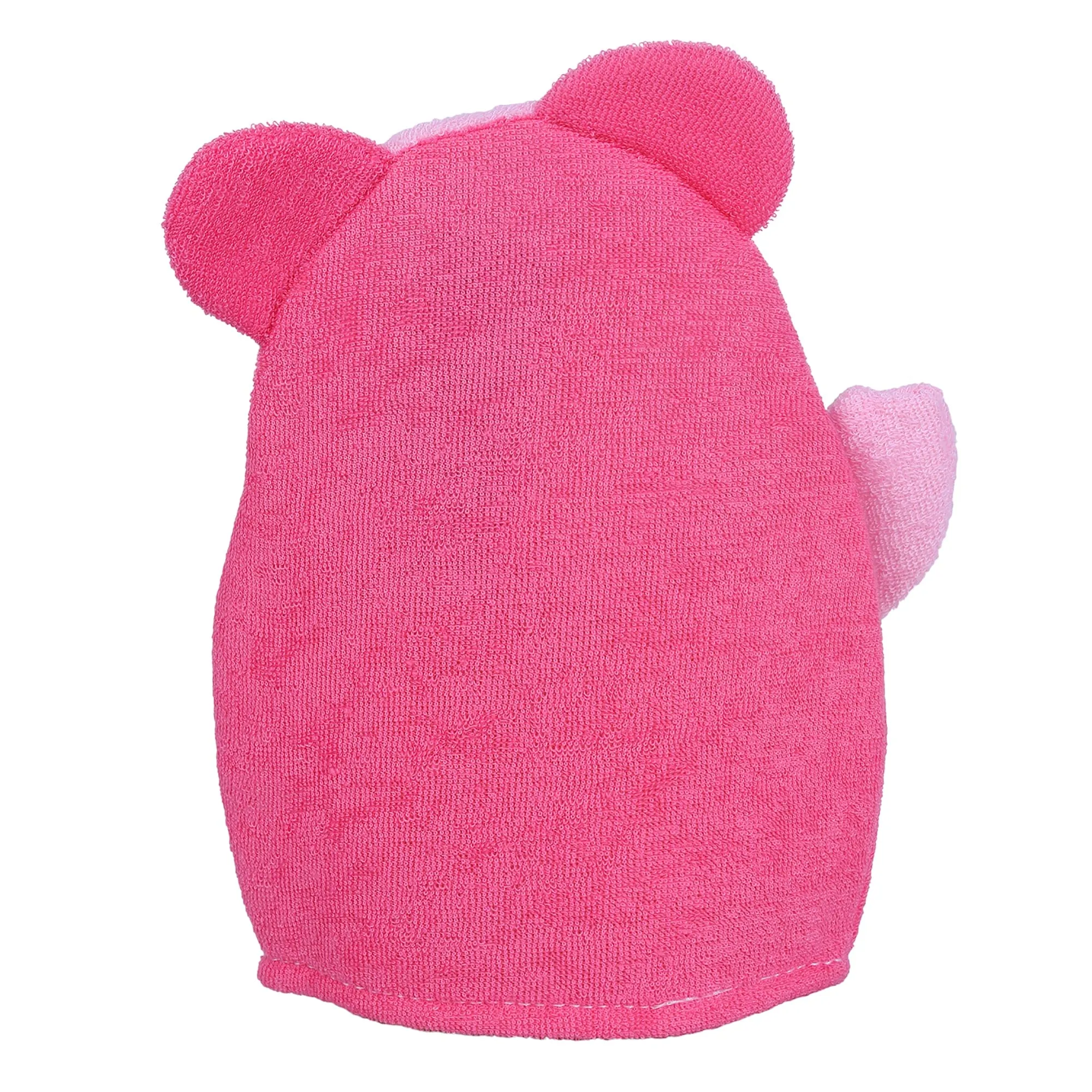 Baby Moo Blushing Elephant Bath Time Fun Hand Puppet Loofah Bath Glove - Pink