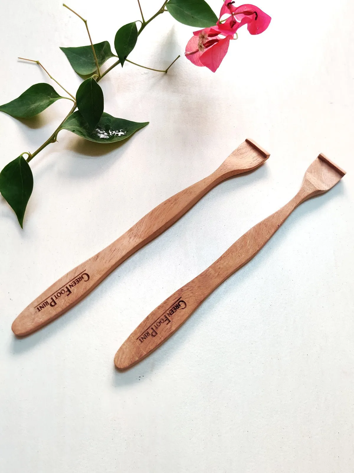 Bamboo Toothbrush & Neem Wood Tongue Cleaner-Pack Of 4