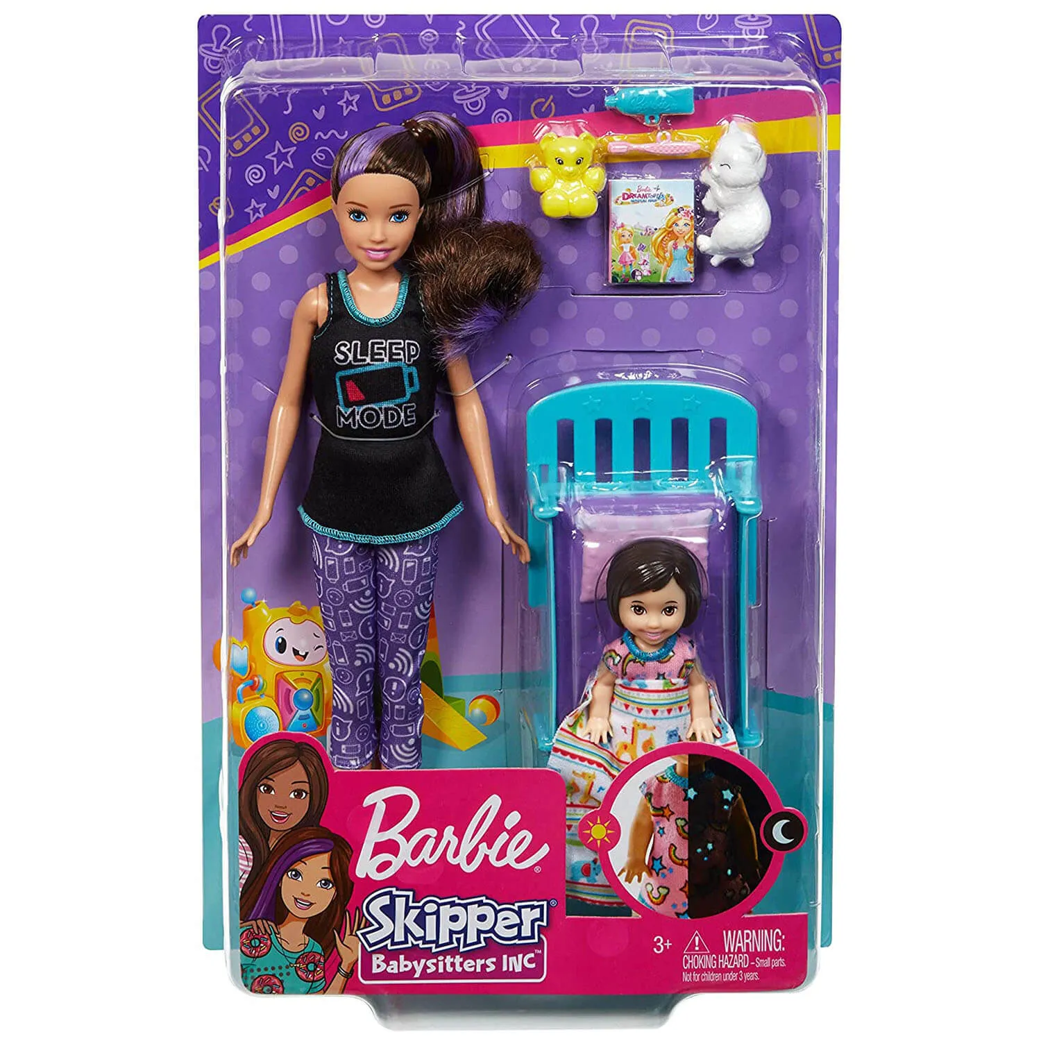 Barbie Skipper Babaysitter INC Doll Bedtime Playset