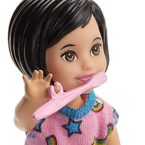 Barbie Skipper Babysitters Inc. Bedtime Playset with Skipper Doll, Toddler Doll and More