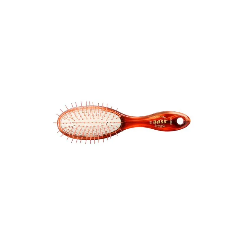 Bass Brushes Style & Detangle Oval Acrylic Handle Brush For Dogs