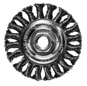 Century Drill And Tool Wire Wheel Coarse Knot 4″ Size M 10" X 1.25" Arbor Safe Rpm 12.500