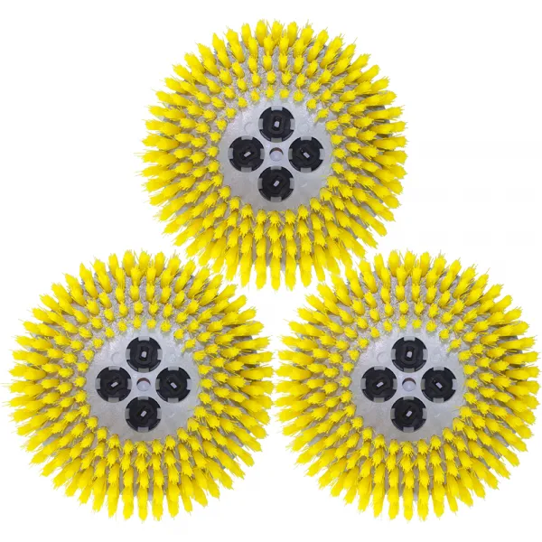 Cimex Yellow Stiff Polypropylene Brushes Set