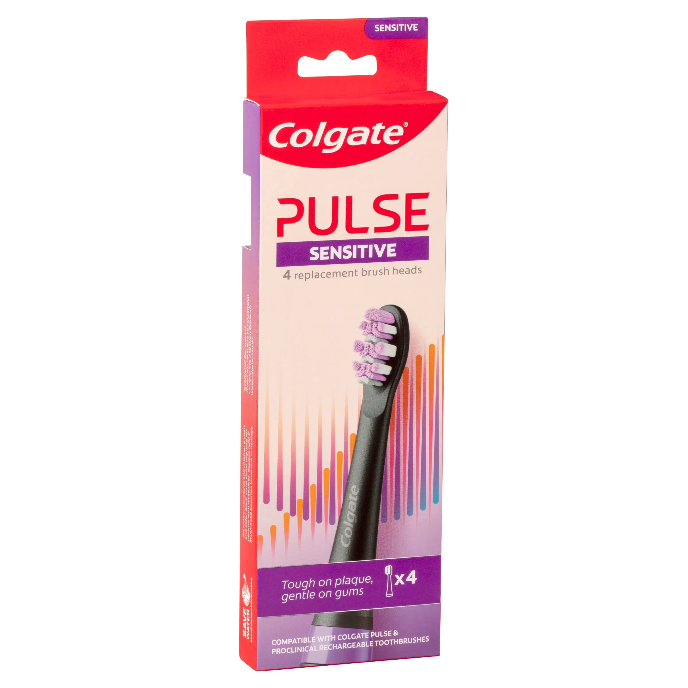 Colgate Electric Toothbrush Pulse Sensitive Refill 4Pk