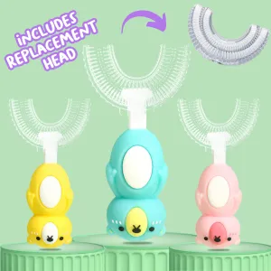 Cute Bear U-Shaped Sensory Toothbrush with Replacement Head