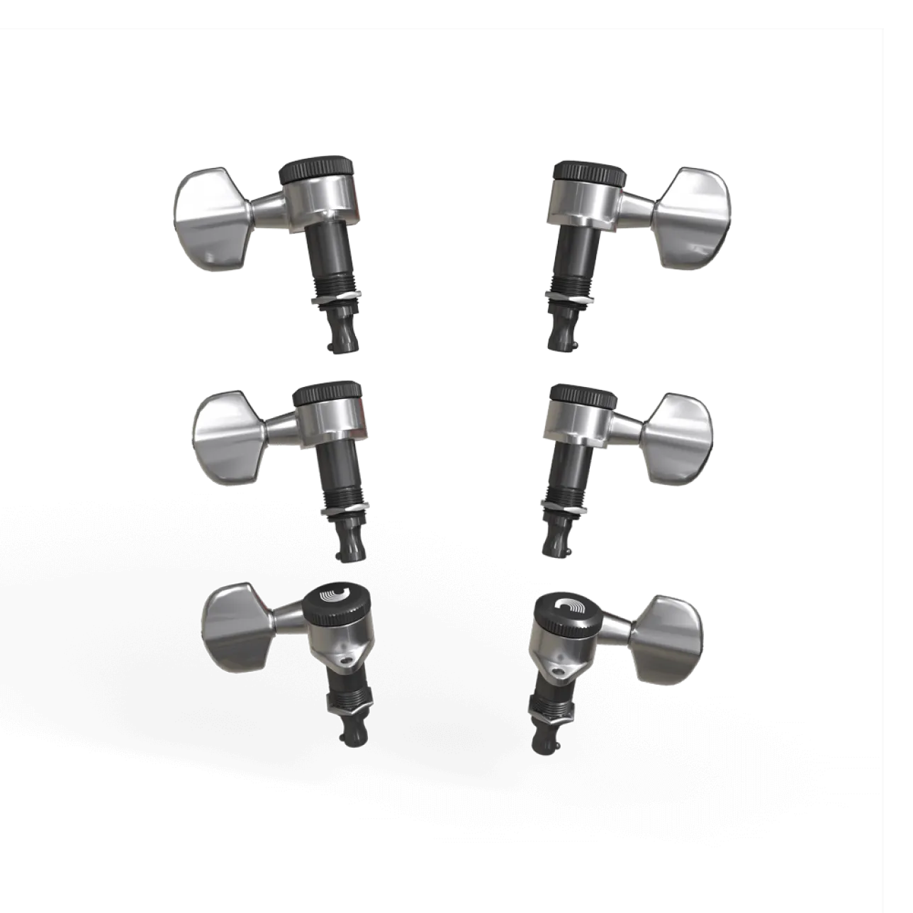 D'Addario Auto-Trim Locking Tuning Machines (3 A Side Chrome)