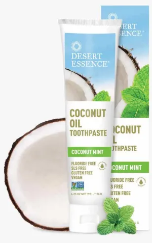 Desert Essence Toothpaste Fluoride-Free Coconut Oil 6.25oz