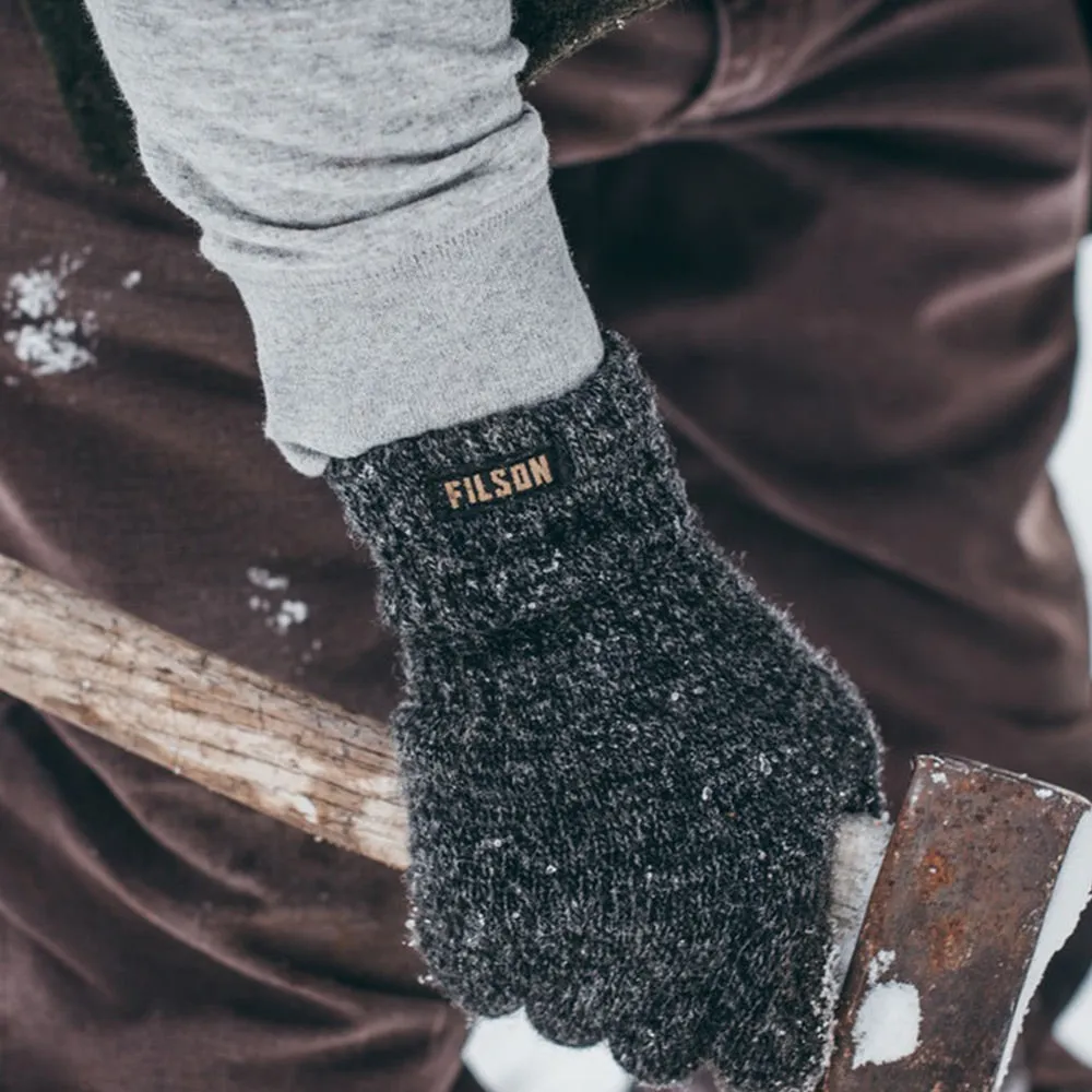 Full Finger Knit Gloves | Charcoal