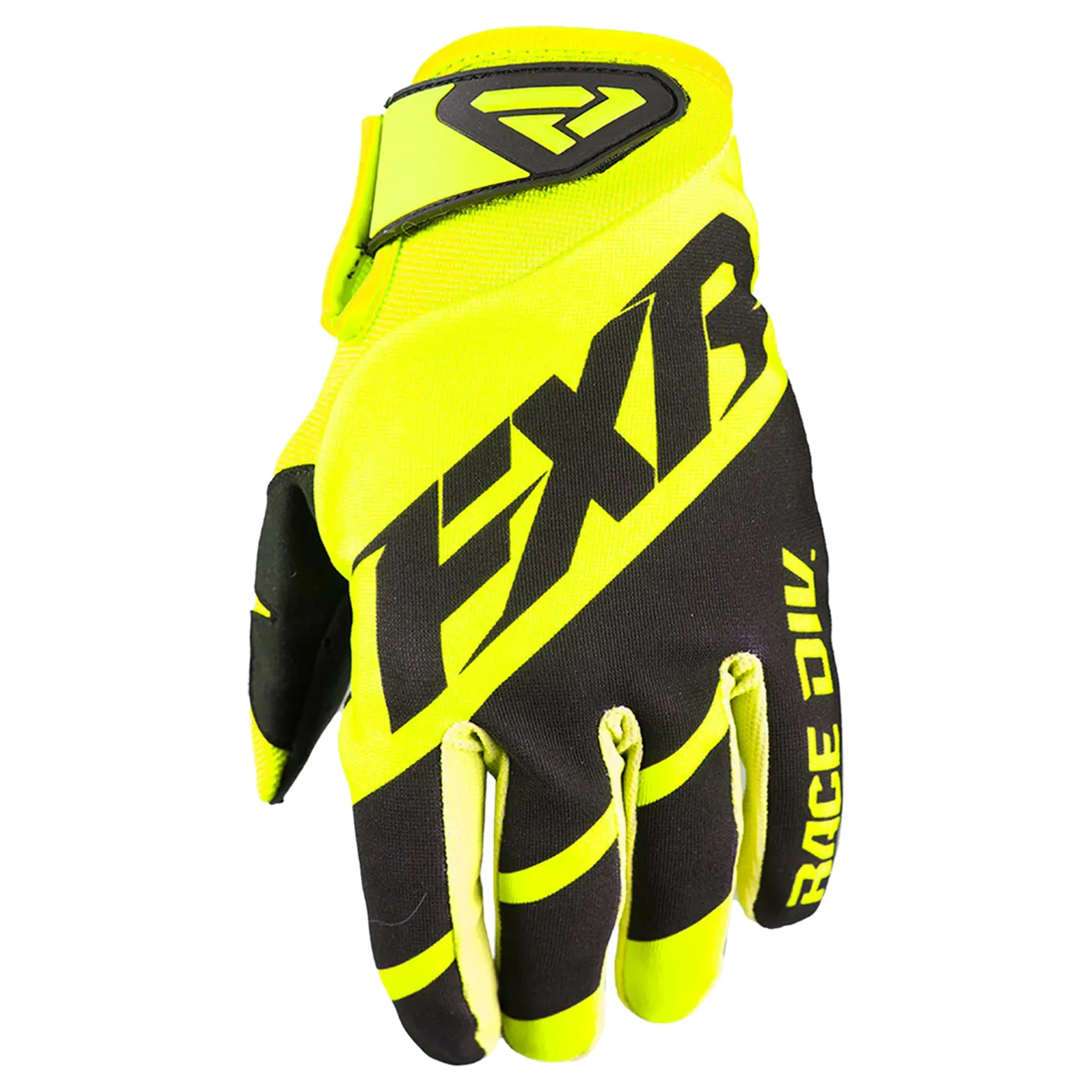 FXR 193352-6510-00 Clutch Strap MX Glove 19 Durable Lightweight Suede Padded Palm Hi-Vis