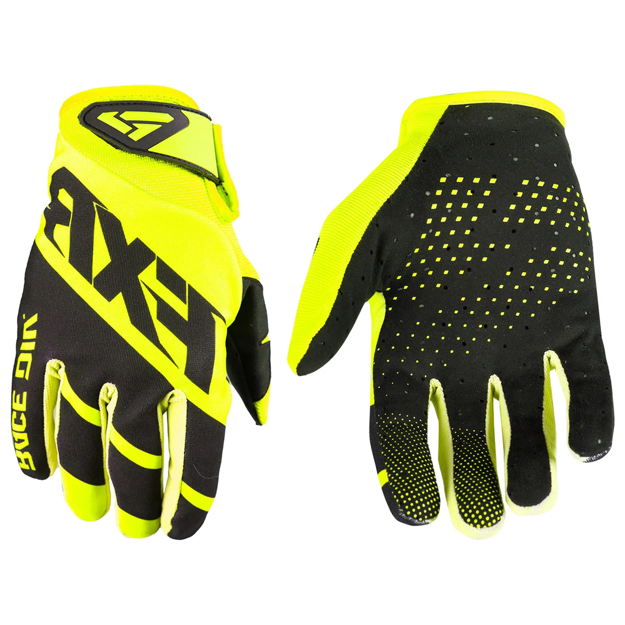 FXR 193352-6510-00 Clutch Strap MX Glove 19 Durable Lightweight Suede Padded Palm Hi-Vis