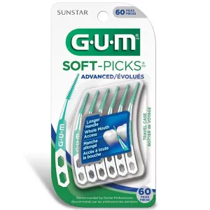 GUM Soft-Picks Advanced Dental Picks, 60 Count