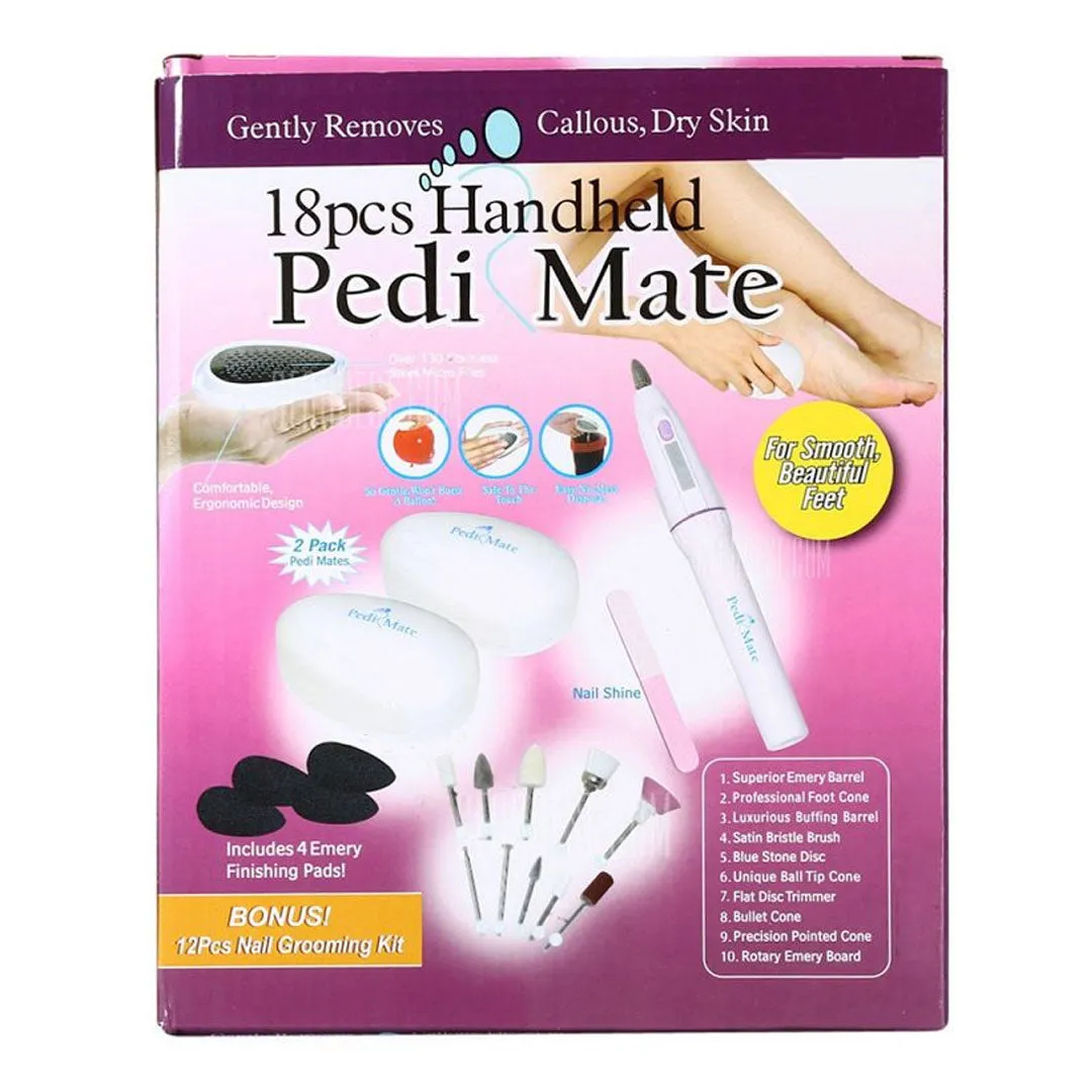 Handheld PediMate Professional Pedicure - 18 Piece Set