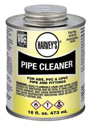 Harvey 19120-12 Pipe Cleaner, Liquid, Clear, 16 oz Can :EA: QUANTITY: 1