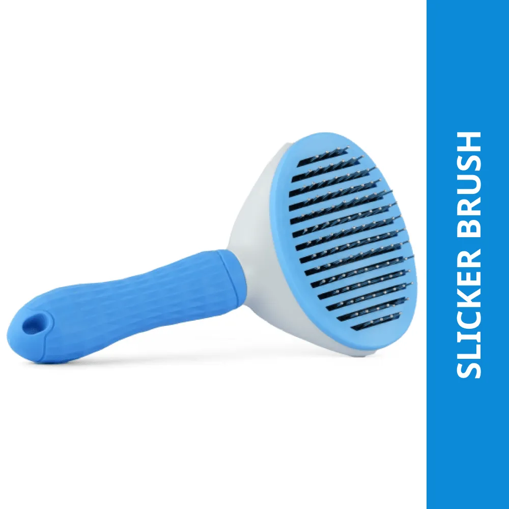 Kiki N Pooch Thick Bristle Slicker Brush for Dogs and Cats 3 Style (Assorted)