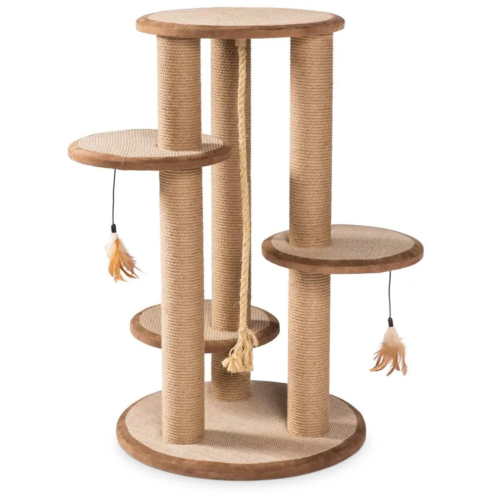 Kitty Power Paws Multi-Tier Cat Scratching Post 37" H