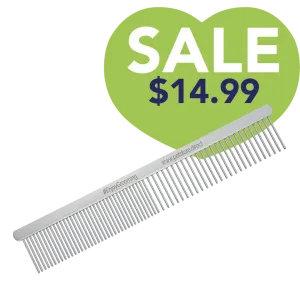 Limited Edition 7" Silver Heavy Duty 50/50 Comb by PetStore.Direct