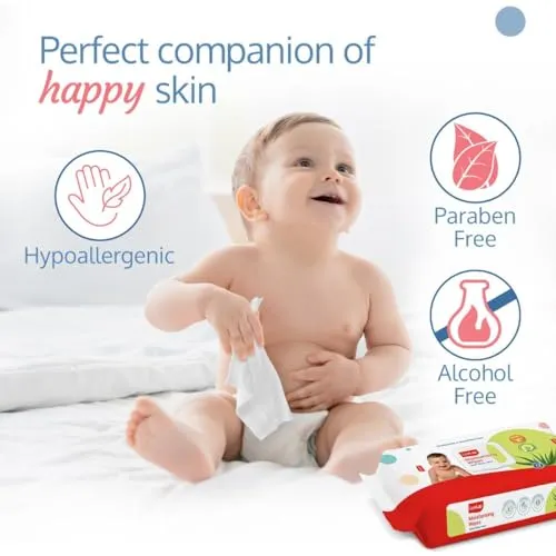 LuvLap wipes for baby skin with Aloe Vera, Fragrance Free, pH Balanced, Dermatologically Safe, Baby Wipes Rich in Vitamin E & chamomile (Pack of 3)