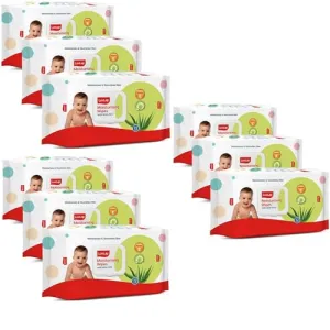 LuvLap wipes for baby skin with Aloe Vera, Fragrance Free, pH Balanced, Dermatologically Safe, Baby Wipes Rich in Vitamin E & chamomile (Pack of 3)