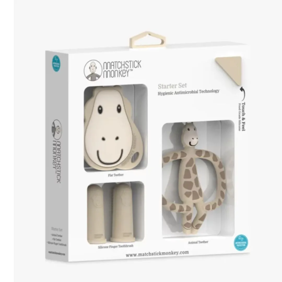 Matchstick Monkey Giraffe Teething Starter Set