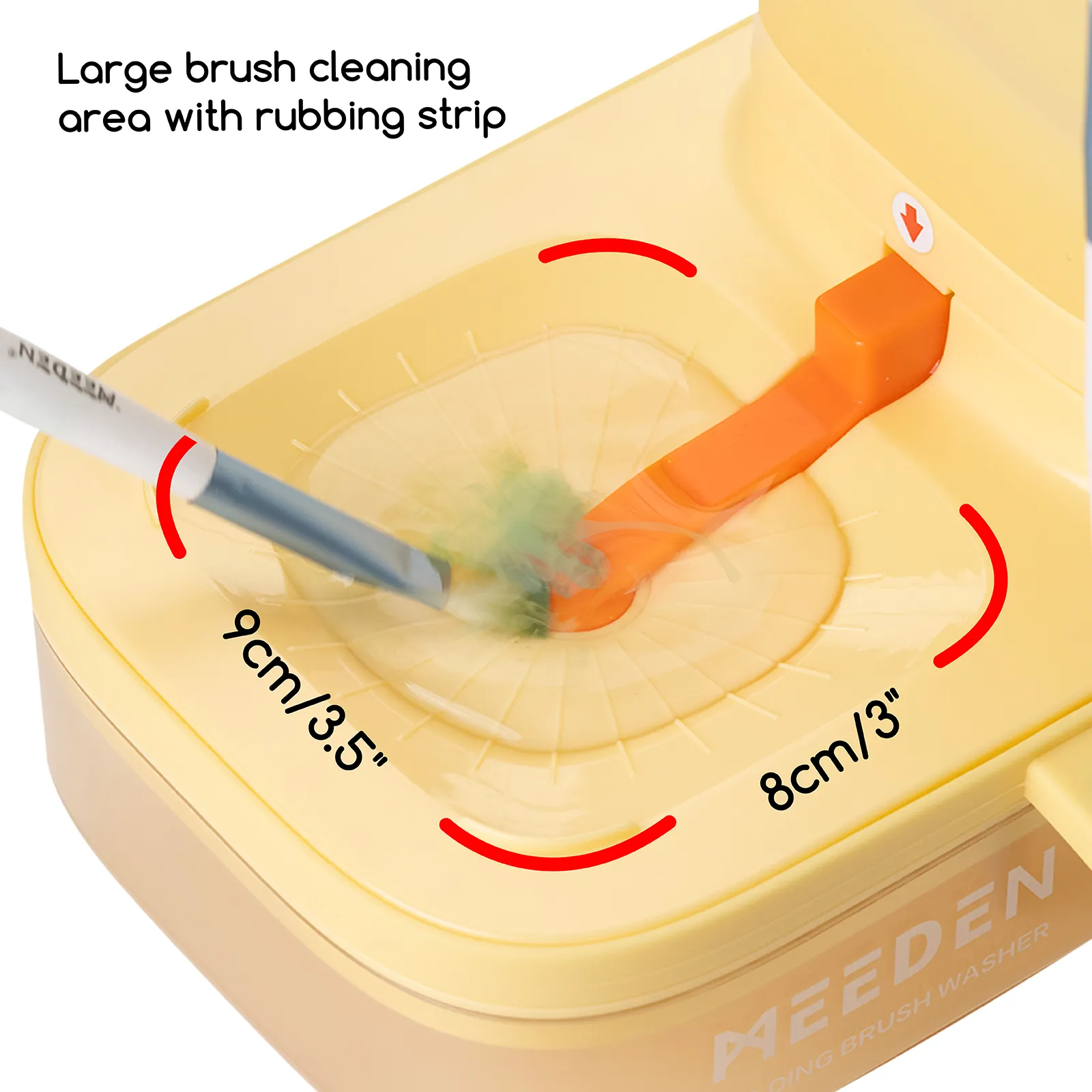 MEEDEN Foldable Paint Brush Cleaner-Yellow