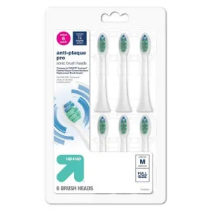 New - Anti-Plaque Pro Sonic Replacement Brush Heads - 6ct - up & up