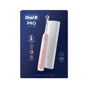 Oral-B Pro 1 Cross Action Pink with Travel Case