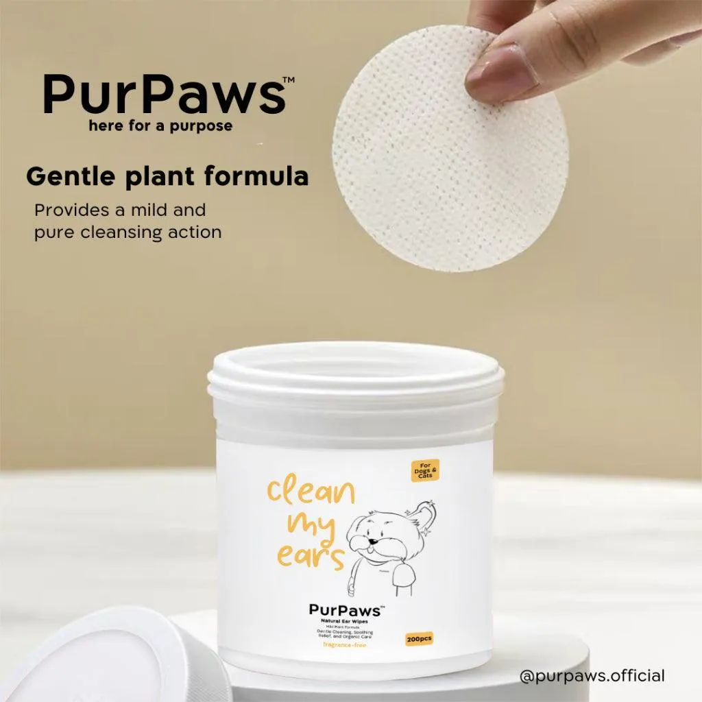 Purpaws Organic Pet Ear Wipes