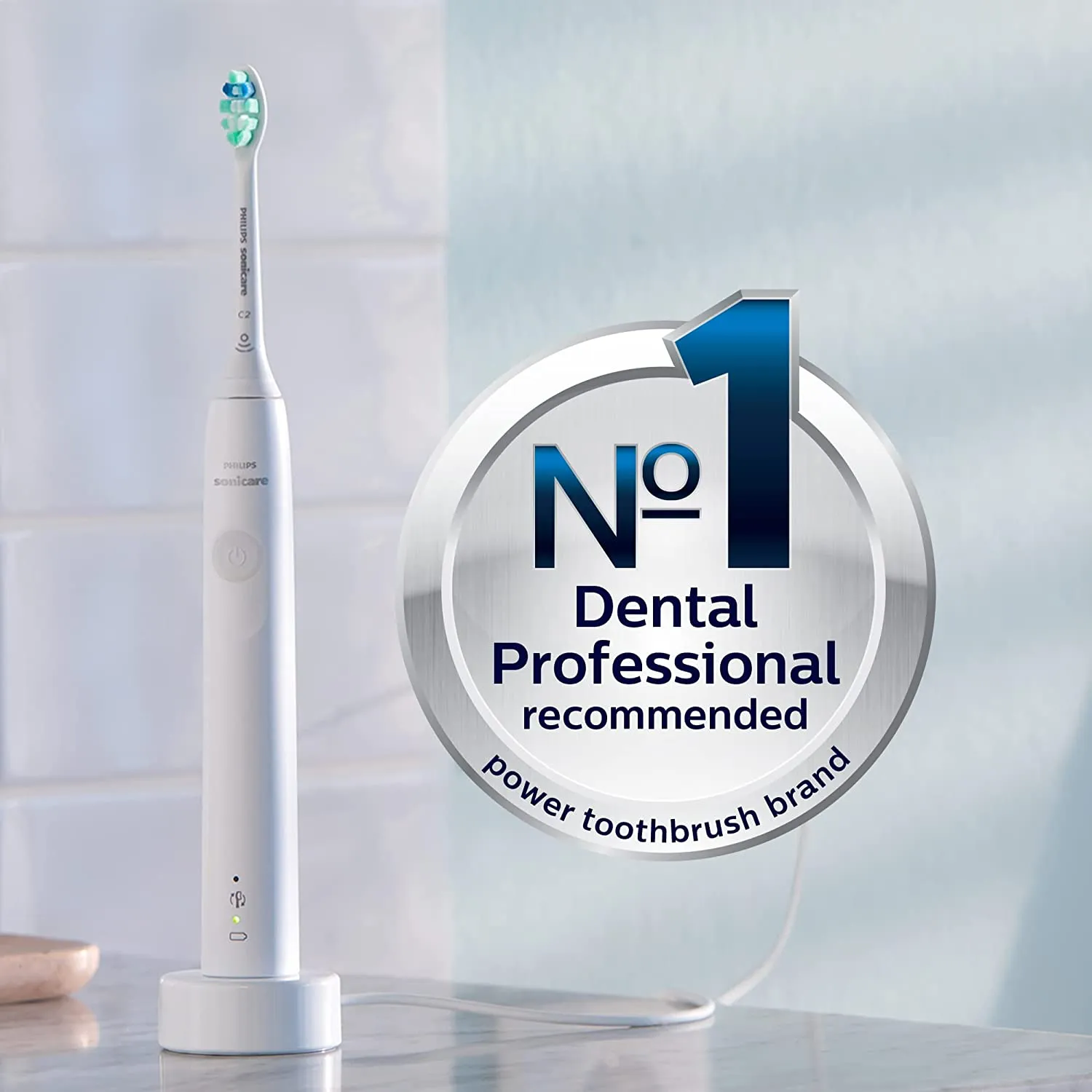 Rechargeable Electric Toothbrush with Pressure Sensor, Long Battery Life