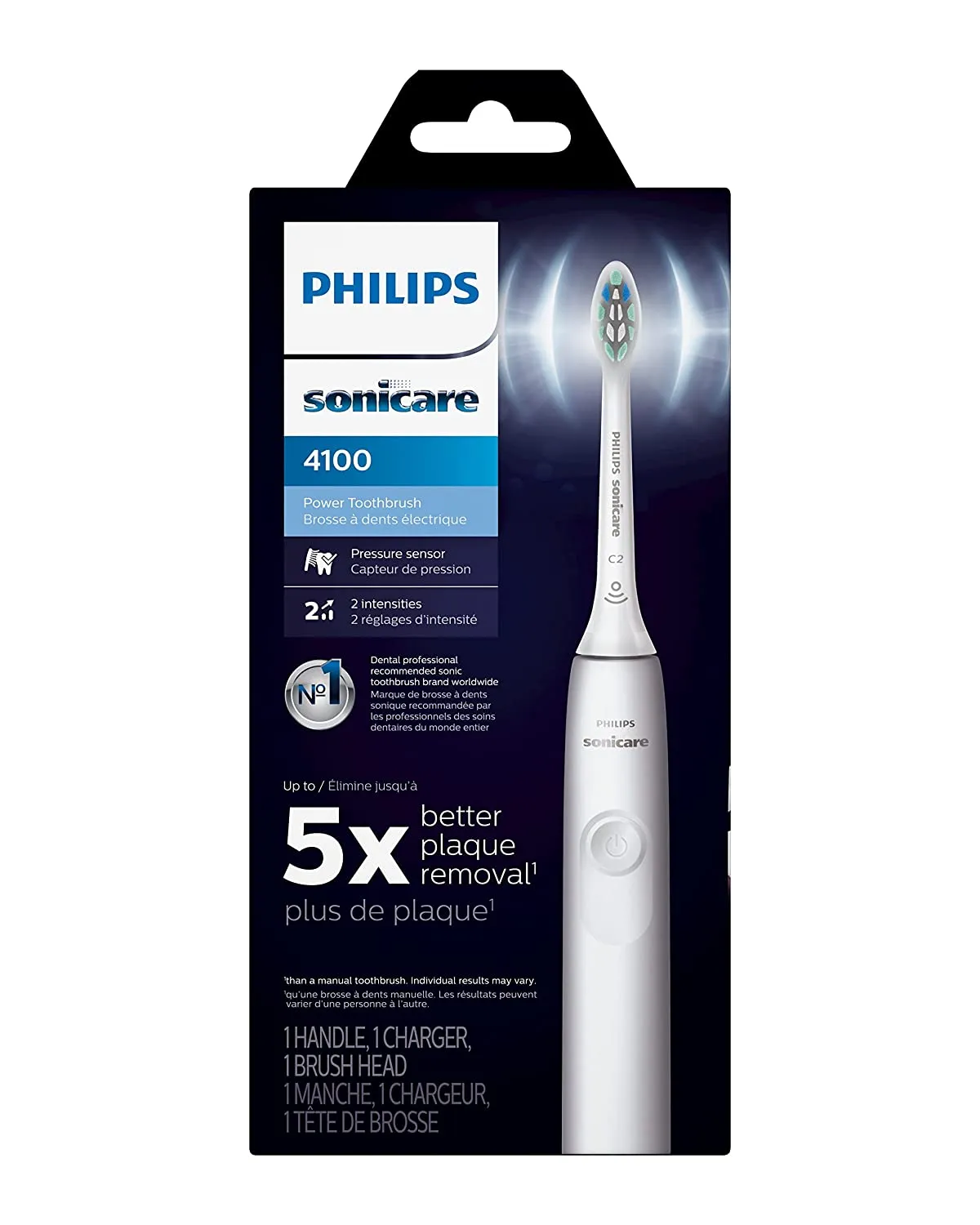 Rechargeable Electric Toothbrush with Pressure Sensor, Long Battery Life