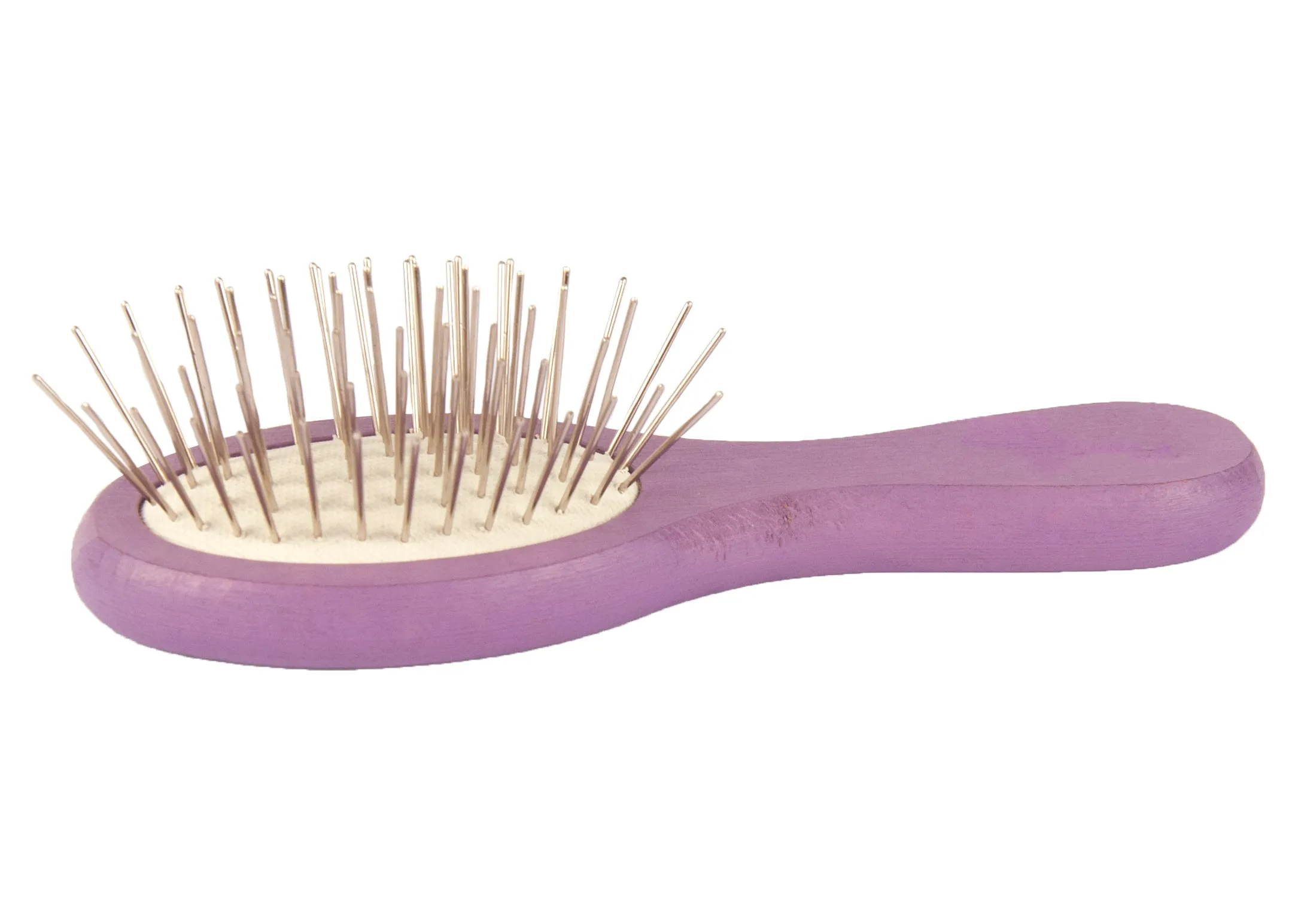 Show Tech Mini Wooden Pin Brush 12cm Oval Purple