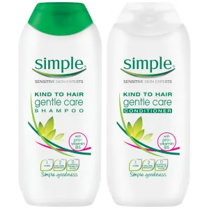 Simple Gentle Care Shampoo & Conditioner Set, 2 x 200ml