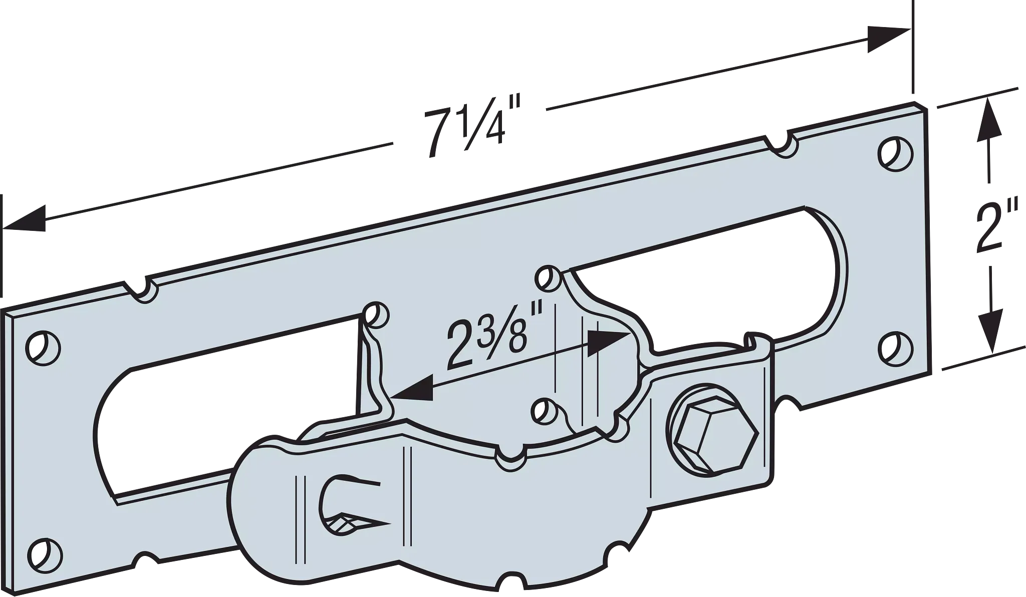 Simpson PGT2E-R50 PGT2E 12-Gauge Pipe Grip Tie for 2 in. Pipe (50-Qty)