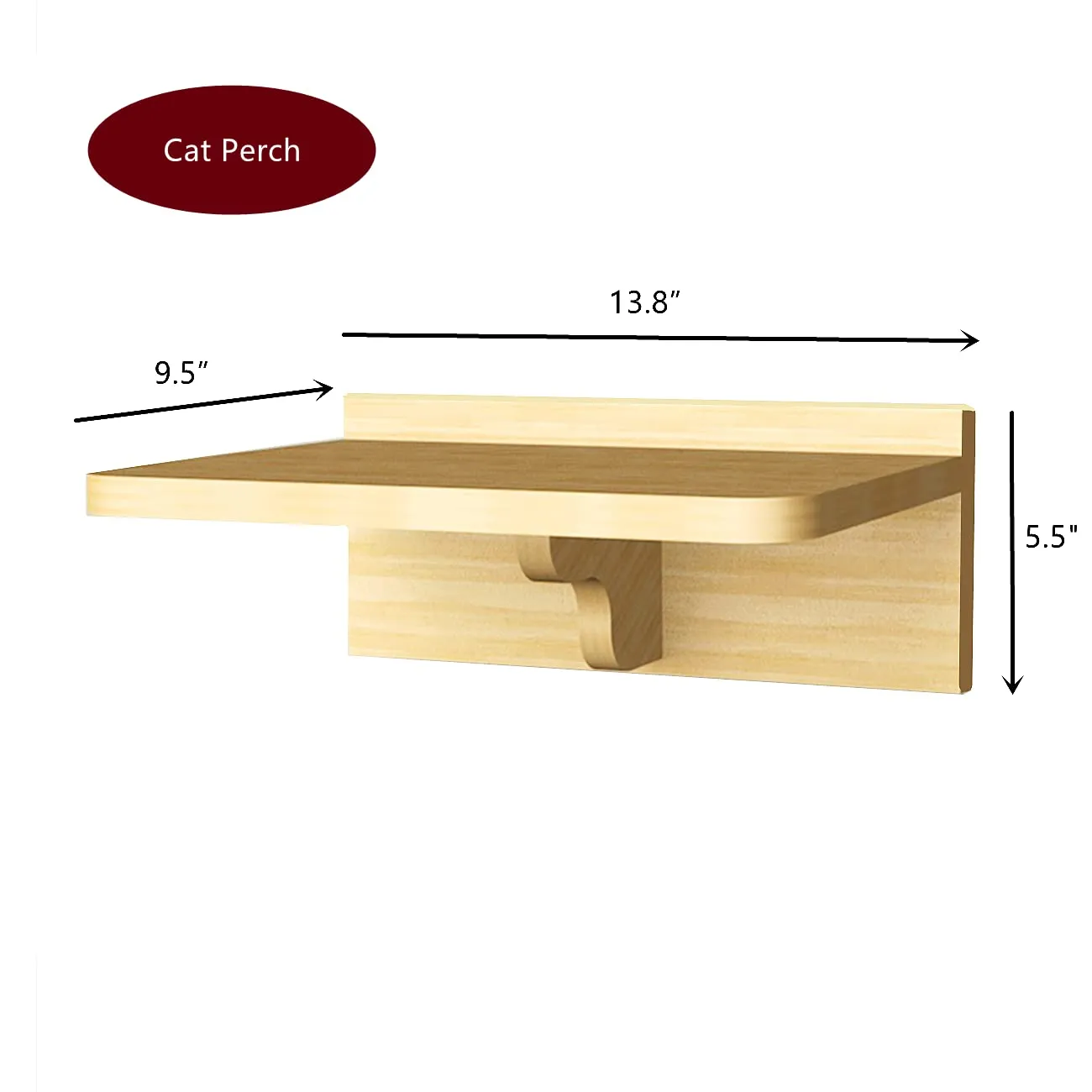 Solid Wood Wall Mounted Carpet-Covered Cat Shelves, Cat Wall Furnitures, Floating Shelves, Cat Wall Scratching Post