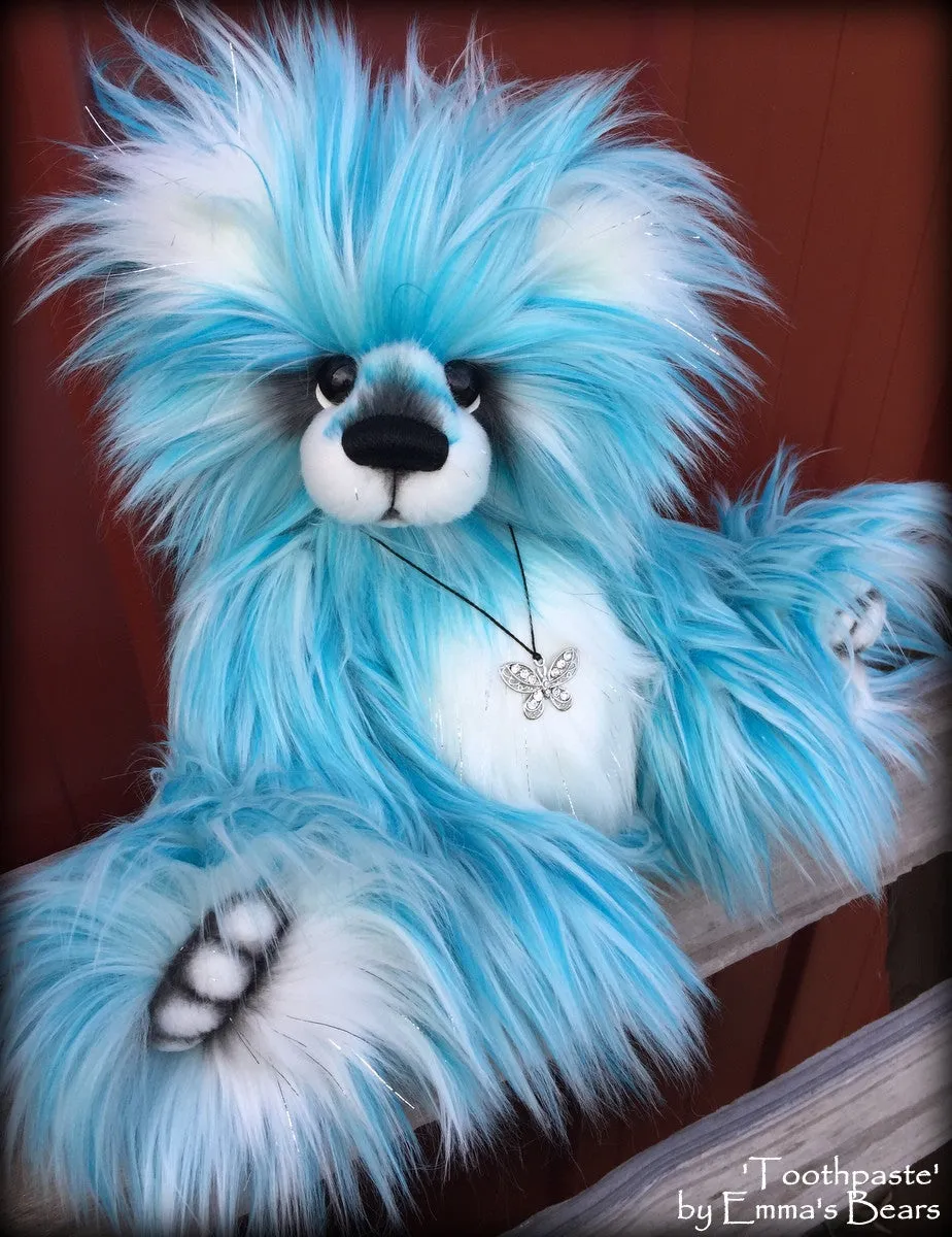 Toothpaste - 15IN faux fur artist bear by Emmas Bears - OOAK