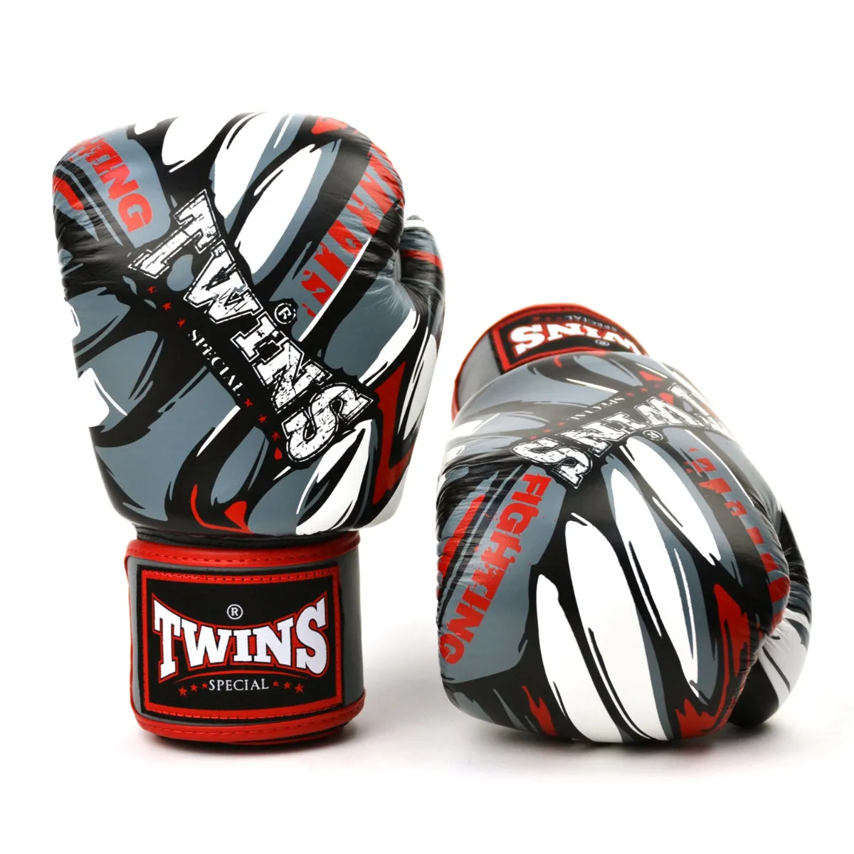 Twins FBGVL3-55 Demon Boxing Gloves Grey/Red